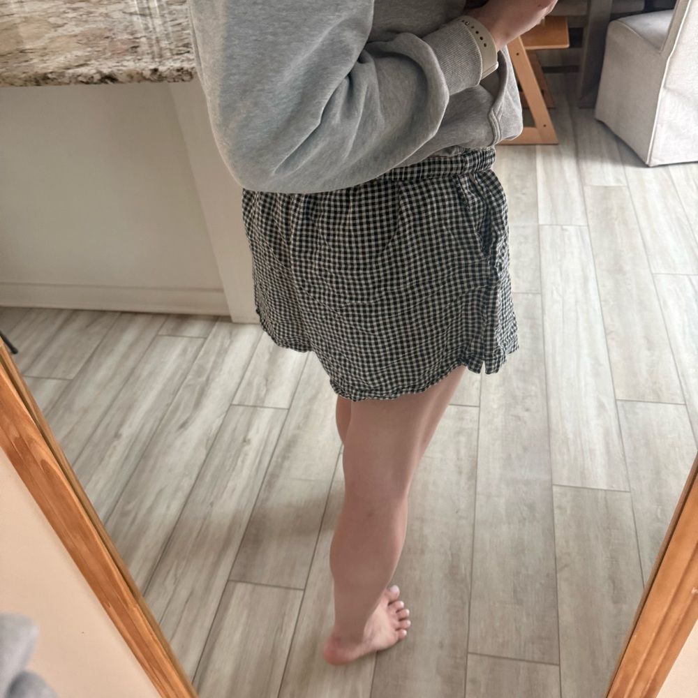 A New Day Black White Gingham Pull On Shorts Size Large - Picture 5 of 7